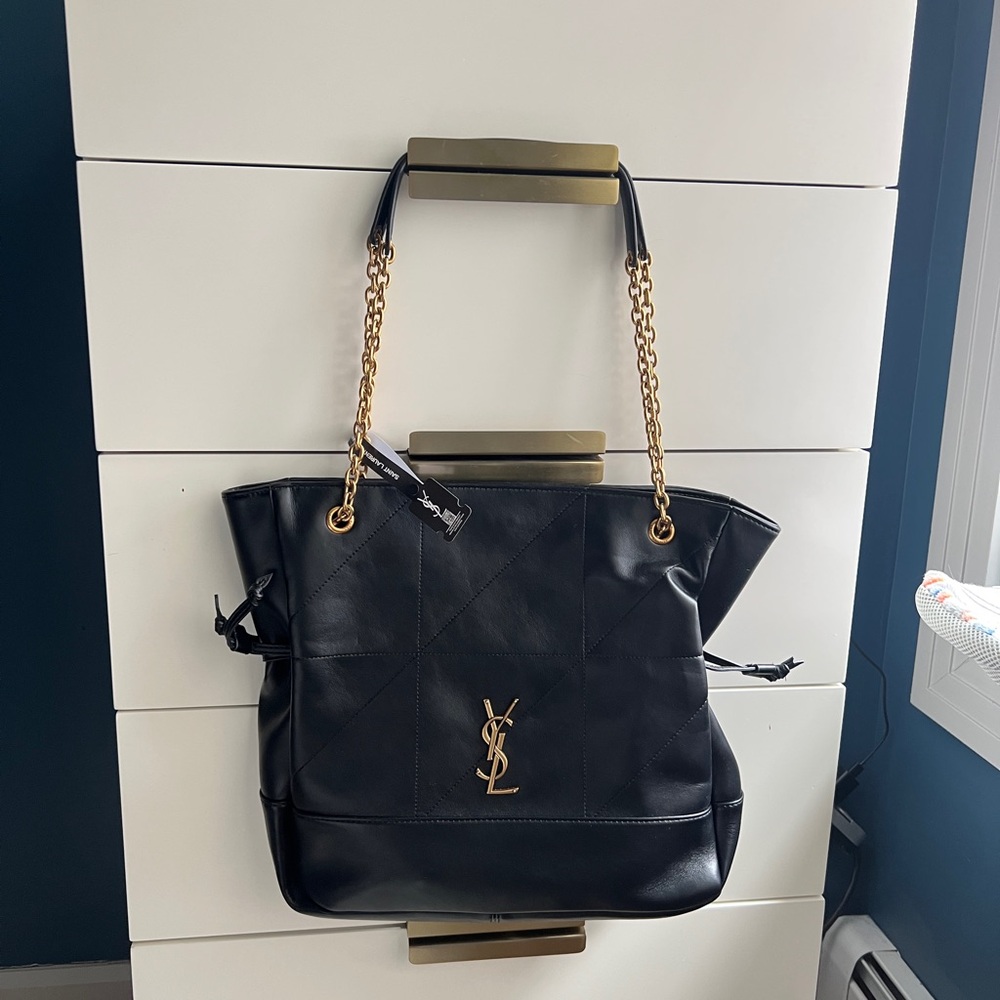 Yves Saint Laurent Black Shopping Bag Tote